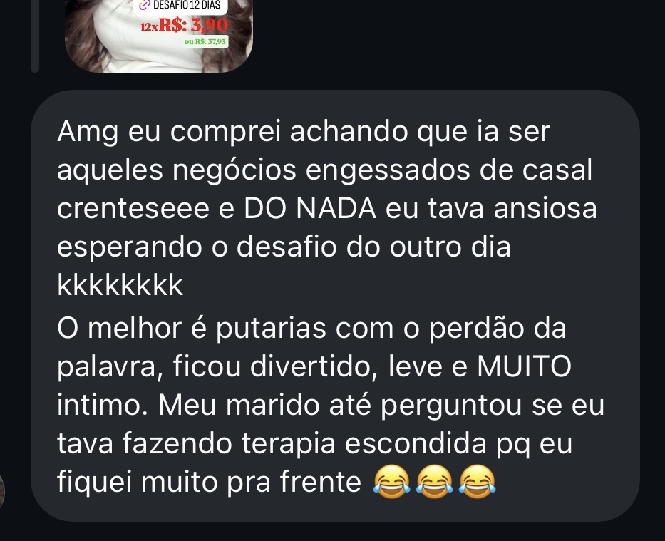 Print de mensagem recebida pela Dáleth