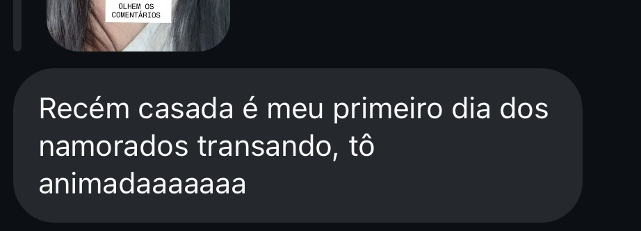 Print de mensagem recebida pela Dáleth